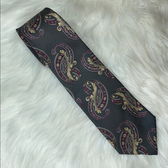 Silk Accents Paisley Silk Men's Tie - Picture 2 of 6